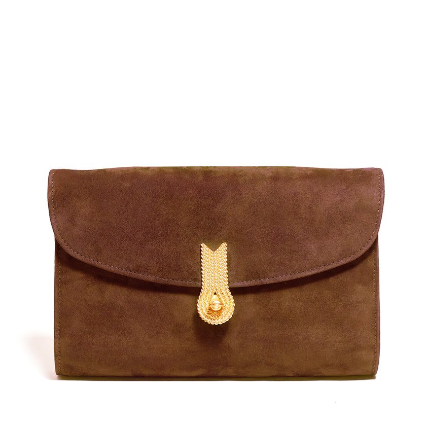 QUEEN CLUTCH SUEDE TURCASSO
