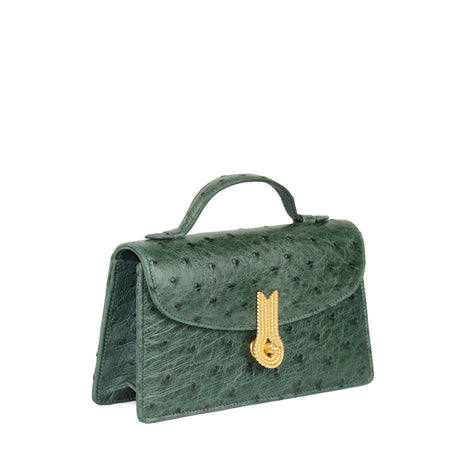 QUEEN ALTROVE OSTRICH PAILETTES GREEN - XMAS EDITION
