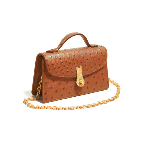 QUEEN ALTROVE OSTRICH COGNAC