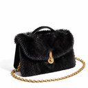 QUEEN ALTROVE MINK & SUEDE BLACK