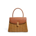 QUEEN RATTAN OSTRICH COGNAC