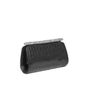 BAMBOO CLUTCH CROCO BLACK