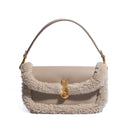 CACCIATORA LONG SHEARLING TAUPE LEATHER