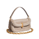 CACCIATORA LONG SHEARLING TAUPE LEATHER