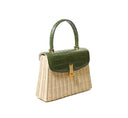 QUEEN RATTAN CROCO MILITARY GREEN