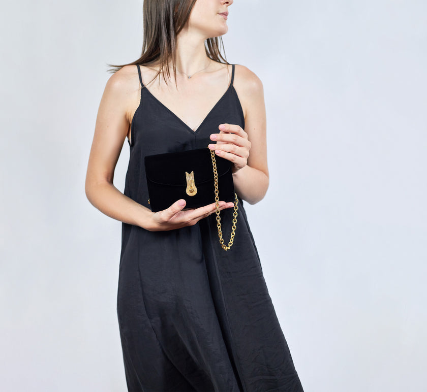 QUEEN MID VELVET BLACK