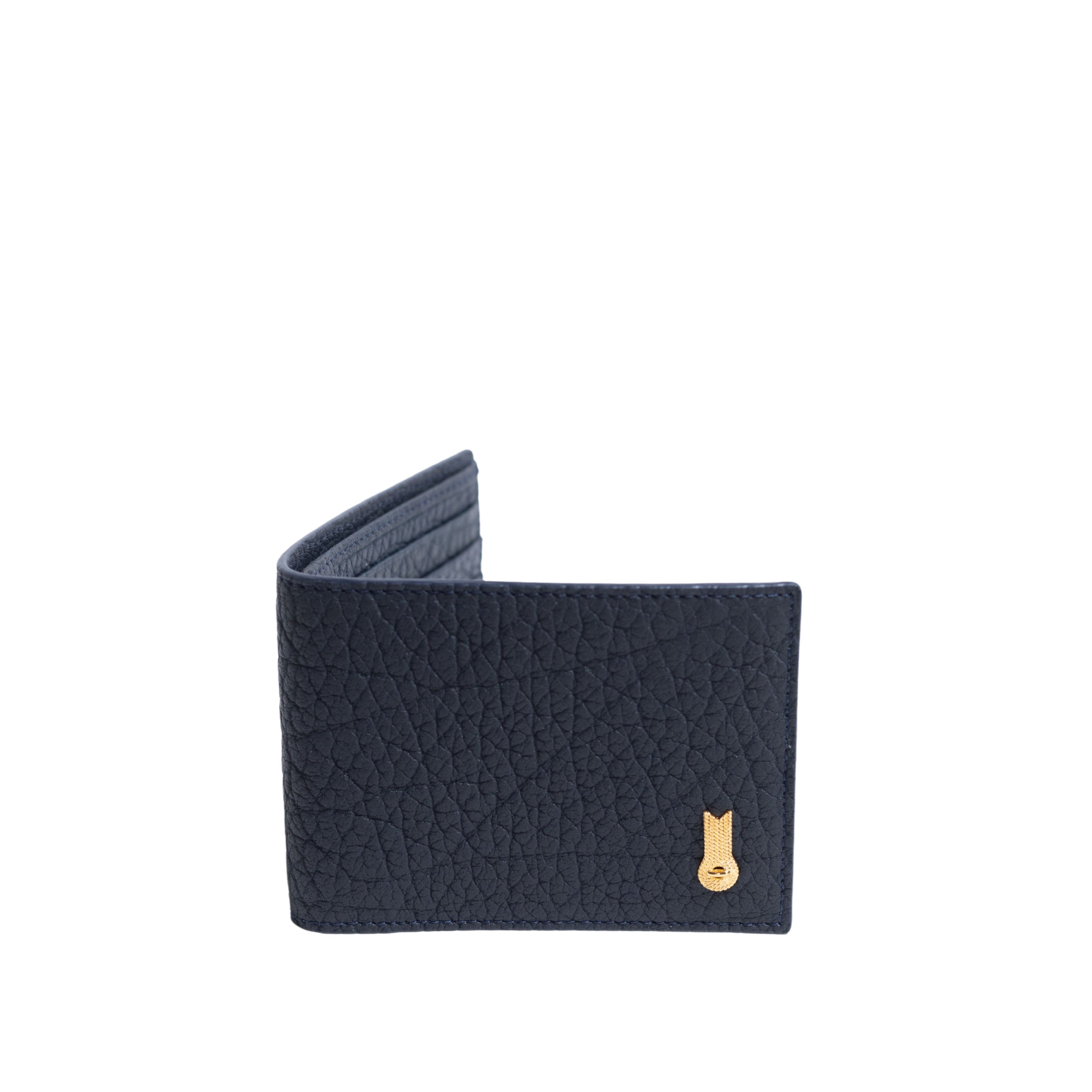 WALLET GRAINED NAVY BLUE